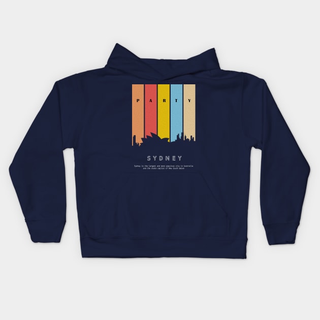 SKYLINE CITY OF SYDNEY Kids Hoodie by Martincreative